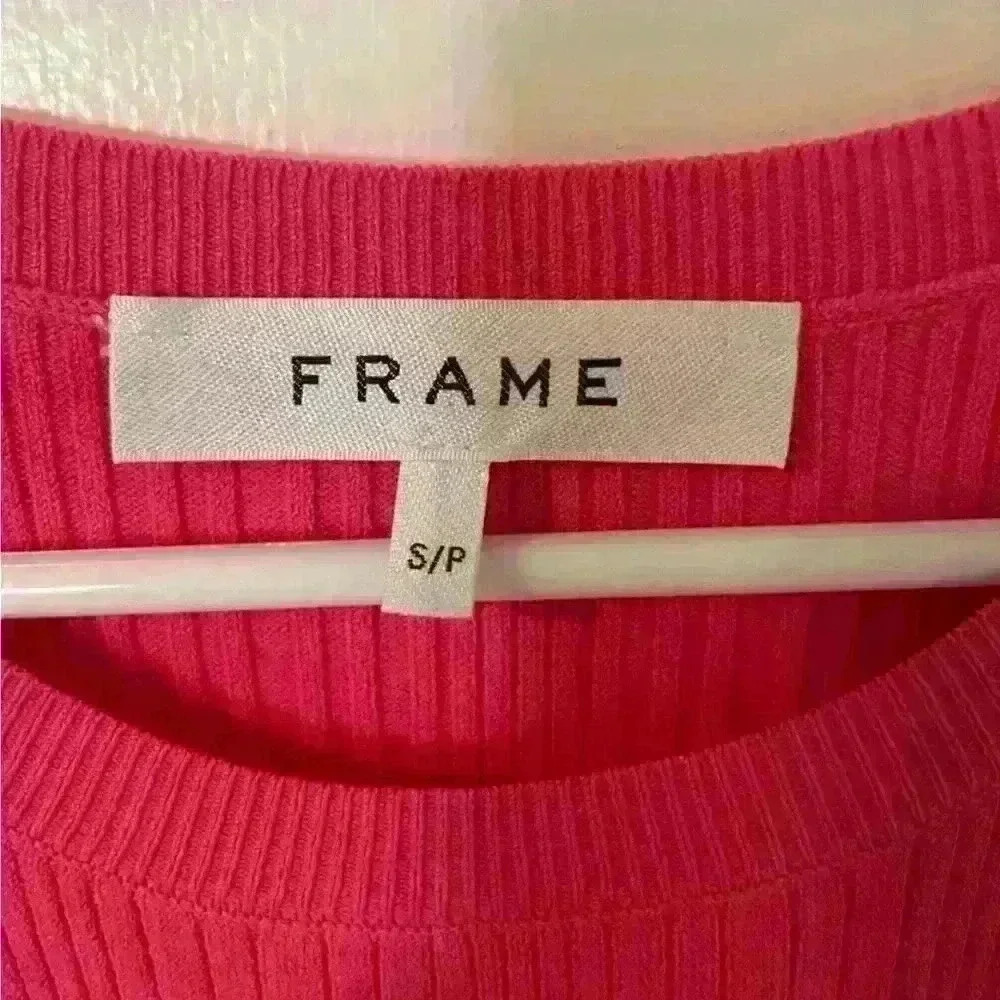 FRAME pink ribbed knit dress, size small - Picture 6 of 8